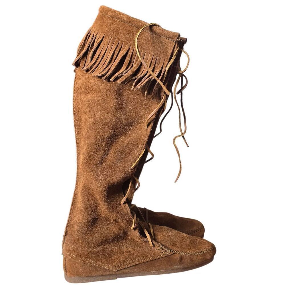 Minnetonka Front Lace Knee High Boot - Picture 5 of 7